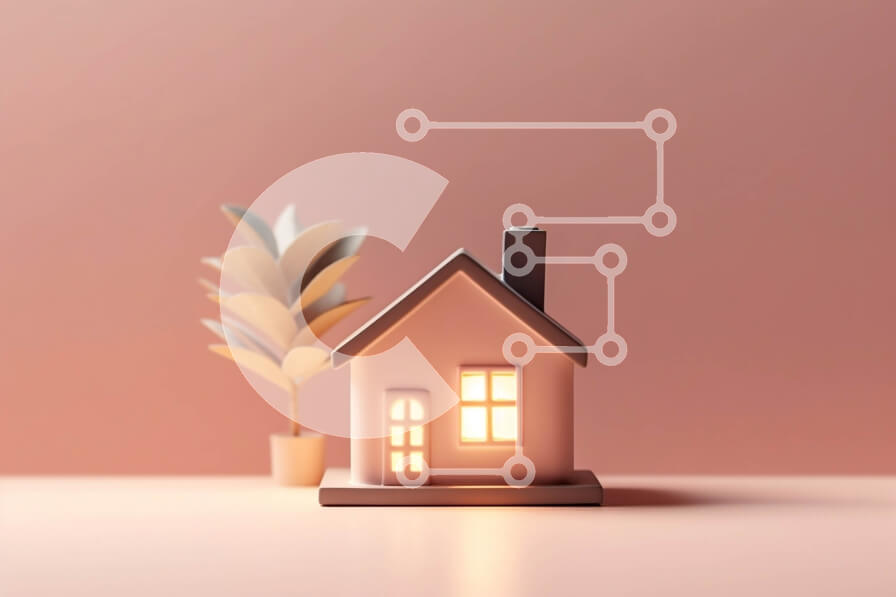 Intra Συλλεκτικό Ξύλινο Παζλ Plywood  4mm - Ροζ χάρτινο σπίτι με αναμμένο κερί Σε Ξύλινο Κουτί - Διαστάσεις: 10x10 cm – 25 κομμάτια