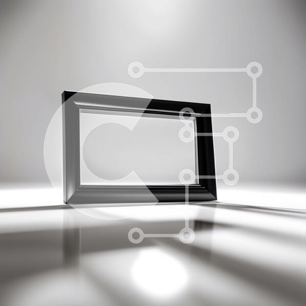 Intra Συλλεκτικό Ξύλινο Παζλ Plywood  4mm - Μινιμαλιστική φωτογραφία ενός άδειου μαύρου πλαισίου σε μια λευκή επιφάνεια Σε Ξύλινο Κουτί - Διαστάσεις Puzzle: 10x10 cm – 25 κομμάτια