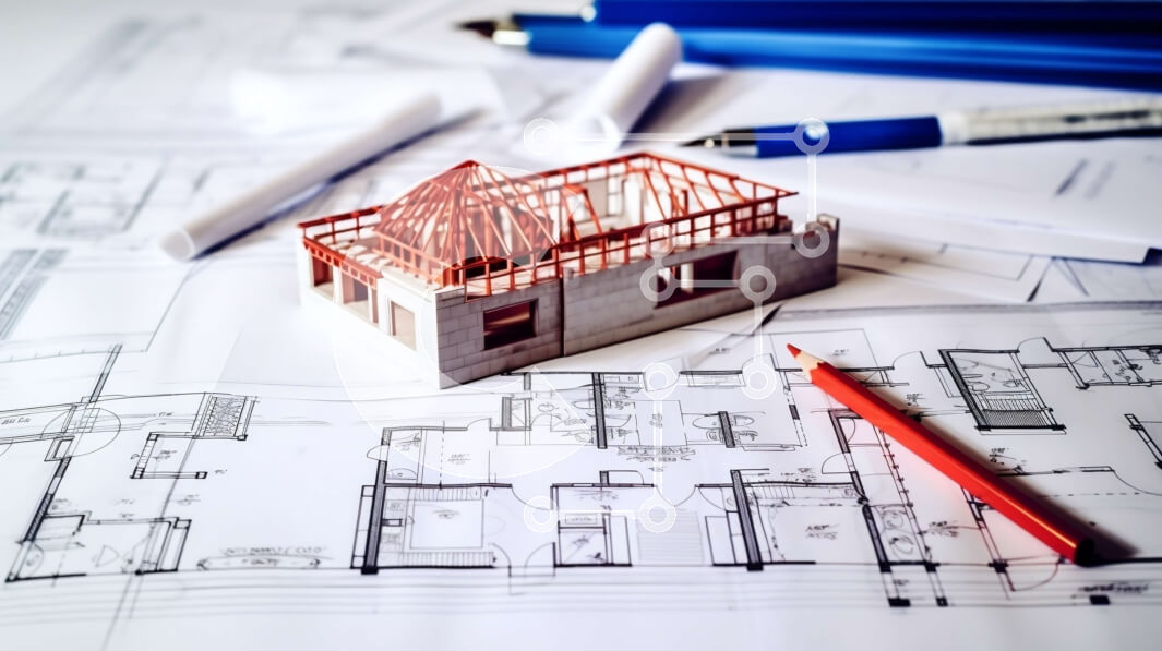 Intra Συλλεκτικό Ξύλινο Παζλ Plywood  4mm - Μοντέλο ενός σπιτιού υπό κατασκευή Σε Ξύλινο Κουτί - Διαστάσεις Puzzle: 10x10 cm – 25 κομμάτια