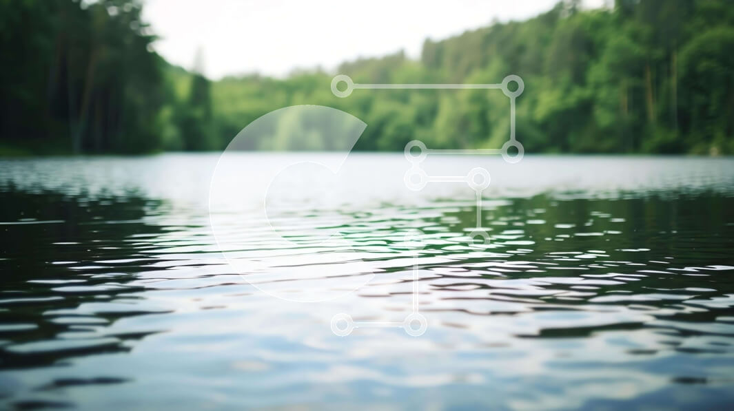 Intra Συλλεκτικό Ξύλινο Παζλ Plywood  4mm - Ήσυχη δασική λίμνη με καθαρά νερά και νησιά Σε Ξύλινο Κουτί - Διαστάσεις: 10x10 cm – 25 κομμάτια