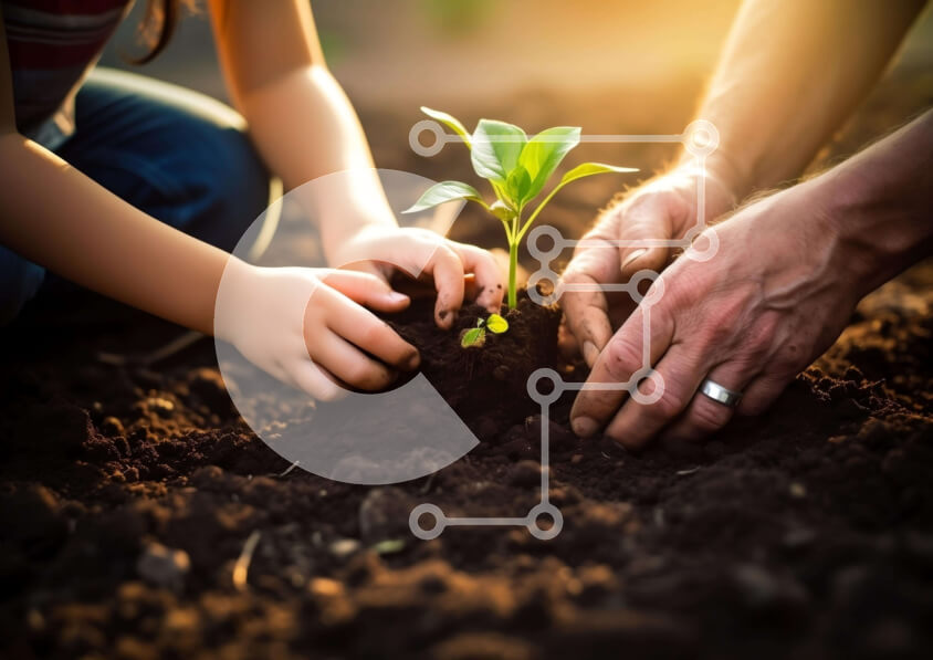 Intra Συλλεκτικό Ξύλινο Παζλ Plywood  4mm - Παιδί και ενήλικες φύτευση μαζί Σε Ξύλινο Κουτί - Διαστάσεις: 10x10 cm – 25 κομμάτια