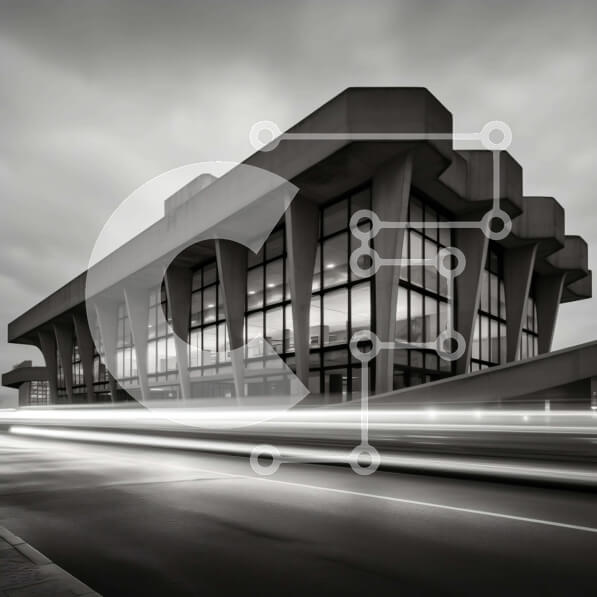 Intra Συλλεκτικό Ξύλινο Παζλ Plywood  4mm - Σύγχρονο κτίριο σε αστική περιοχή με ελαφριές ραβδώσεις Σε Ξύλινο Κουτί - Διαστάσεις Puzzle: 10x10 cm – 25 κομμάτια