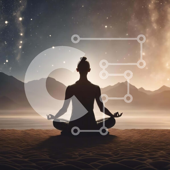 Intra Συλλεκτικό Ξύλινο Παζλ Plywood  4mm - Γυναίκα που κάνει γιόγκα στην παραλία με θέα στο βουνό Σε Ξύλινο Κουτί - Διαστάσεις: 10x10 cm – 25 κομμάτια