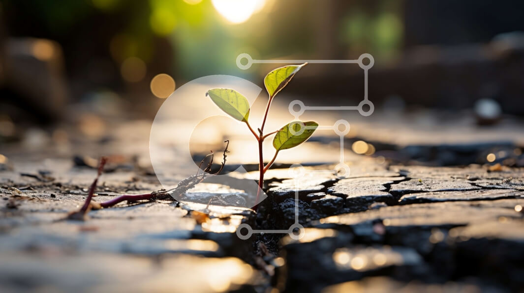 Intra Συλλεκτικό Ξύλινο Παζλ Plywood  4mm - Όμορφη εικόνα του φυτού που ευδοκιμεί σε ένα δύσκολο περιβάλλον Σε Ξύλινο Κουτί - Διαστάσεις: 10x10 cm – 25 κομμάτια