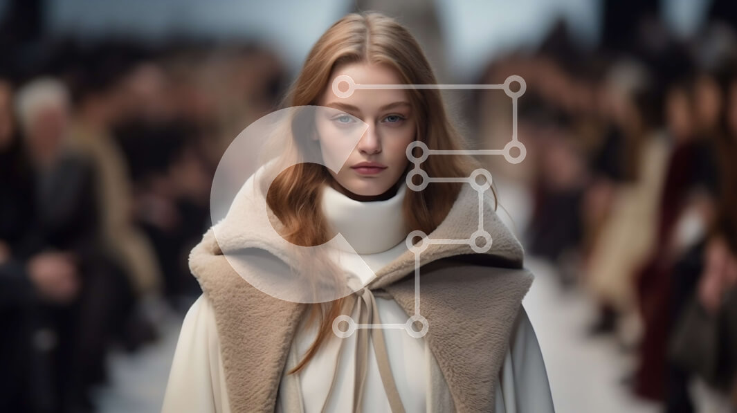 Σετ των 2 Intra Συλλεκτικό Ξύλινο Παζλ Plywood  4mm - Μοντέρνα γυναίκα που περπατά στο διάδρομο με λευκό παλτό και κασκόλ Σε Ξύλινο Κουτί - Διαστάσεις: 10x10 cm – 25 κομμάτια