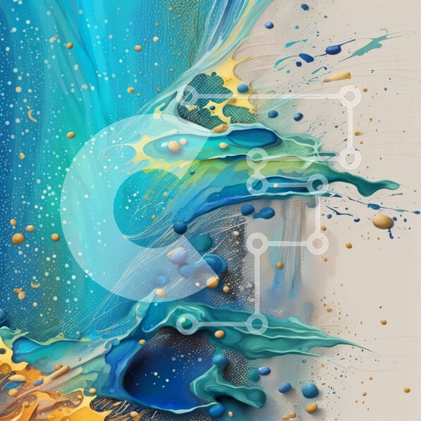 Intra Συλλεκτικό Ξύλινο Παζλ Plywood  4mm - Πολύχρωμη αφηρημένη ζωγραφική με πιτσιλιές και πινελιές Σε Ξύλινο Κουτί - Διαστάσεις Puzzle: 10x10 cm – 25 κομμάτια