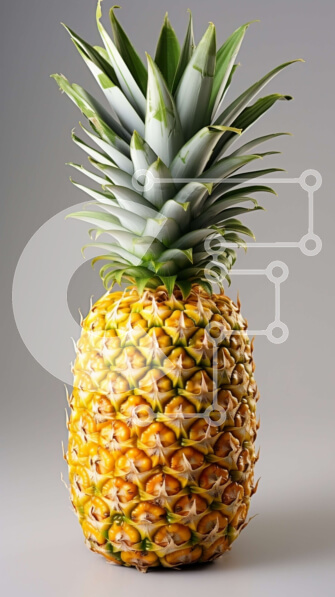 Intra Συλλεκτικό Ξύλινο Παζλ Plywood  4mm - Νόστιμη εικόνα ενός ανανά Σε Ξύλινο Κουτί - Διαστάσεις: 10x10 cm – 25 κομμάτια