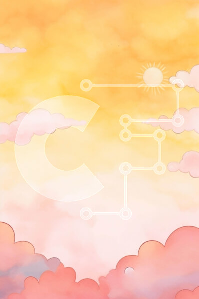 Intra Συλλεκτικό Ξύλινο Παζλ Plywood  4mm - Ακουαρέλα ζωγραφική των σύννεφων με τον ήλιο Σε Ξύλινο Κουτί - Διαστάσεις Puzzle: 10x10 cm – 25 κομμάτια