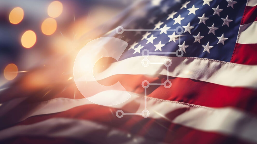 Intra Συλλεκτικό Ξύλινο Παζλ Plywood  4mm - Αμερικανική σημαία που κυματίζει με φωτεινή αντανάκλαση Σε Ξύλινο Κουτί - Διαστάσεις: 10x10 cm – 25 κομμάτια