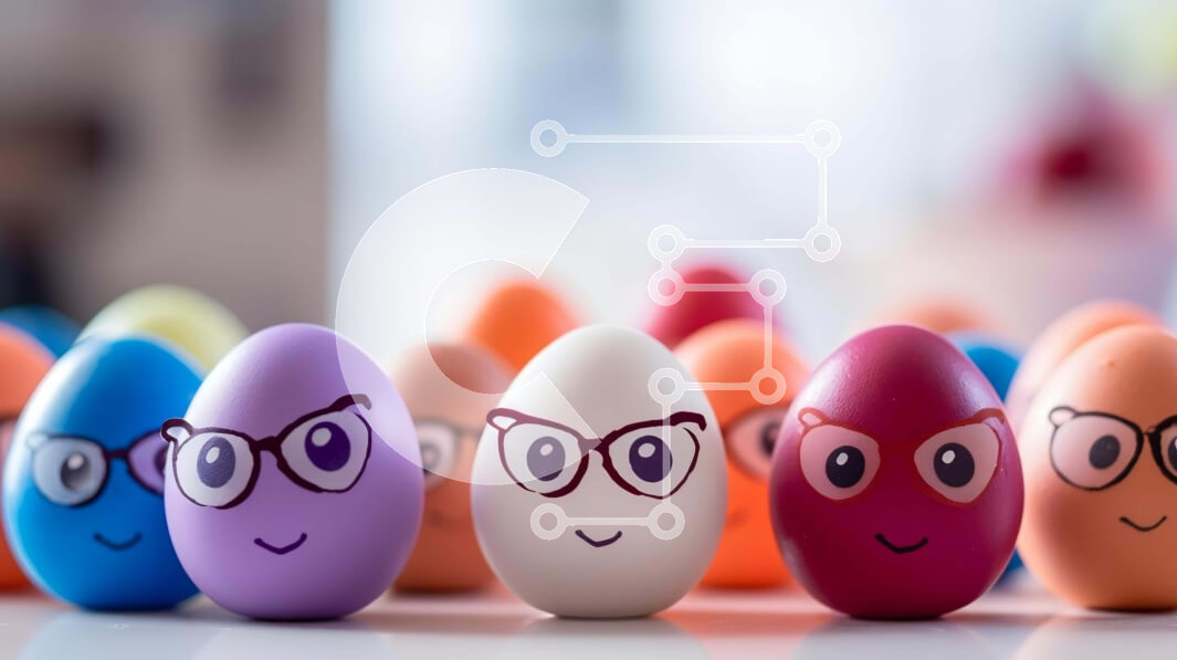 Intra Συλλεκτικό Ξύλινο Παζλ Plywood  4mm - Πολύχρωμα Πασχαλινά αυγά με γυαλιά Σε Ξύλινο Κουτί - Διαστάσεις: 10x10 cm – 25 κομμάτια