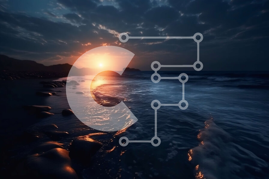 Intra Συλλεκτικό Ξύλινο Παζλ Plywood  4mm - Όμορφο ηλιοβασίλεμα πάνω από τον ωκεανό με τα κύματα να συντρίβουν στην ακτή Σε Ξύλινο Κουτί - Διαστάσεις: 10x10 cm – 25 κομμάτια