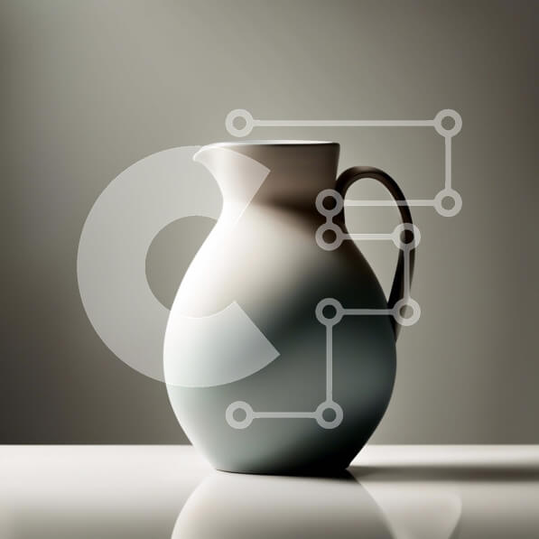 Intra Συλλεκτικό Ξύλινο Παζλ Plywood  4mm - Κομψή λευκή κεραμική στάμνα - απλή και κομψή Σε Ξύλινο Κουτί - Διαστάσεις: 10x10 cm – 25 κομμάτια