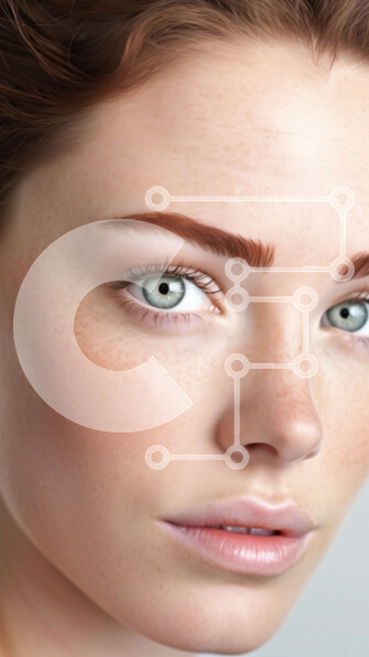 Intra Συλλεκτικό Ξύλινο Παζλ Plywood  4mm - Όμορφο πορτρέτο μιας γυναίκας με καστανά μαλλιά και πράσινα μάτια Σε Ξύλινο Κουτί - Διαστάσεις Puzzle: 10x10 cm – 25 κομμάτια