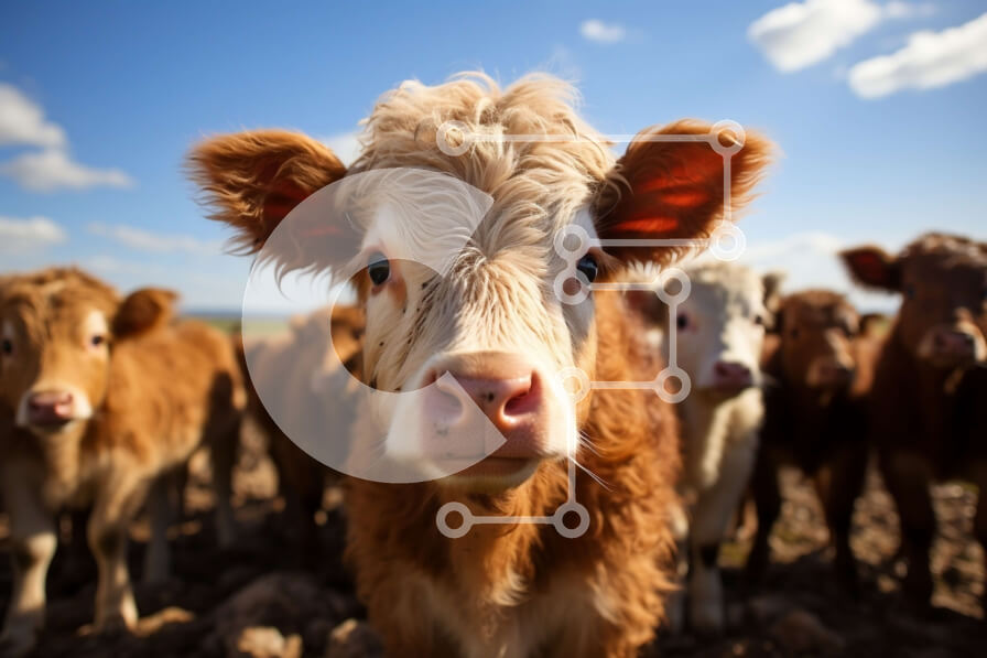 Intra Συλλεκτικό Ξύλινο Παζλ Plywood  4mm - Όμορφη εικόνα των αγελάδων που βόσκουν σε ένα χωράφι Σε Ξύλινο Κουτί - Διαστάσεις: 10x10 cm – 25 κομμάτια