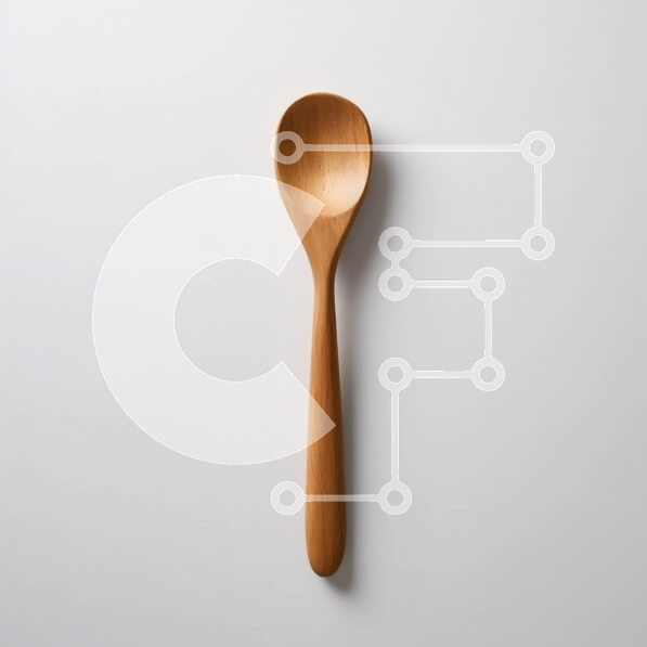 Intra Συλλεκτικό Ξύλινο Παζλ Plywood  4mm - Ξύλινο κουτάλι - Ιδανικό για μαγείρεμα και ψήσιμο Σε Ξύλινο Κουτί - Διαστάσεις: 10x10 cm – 25 κομμάτια