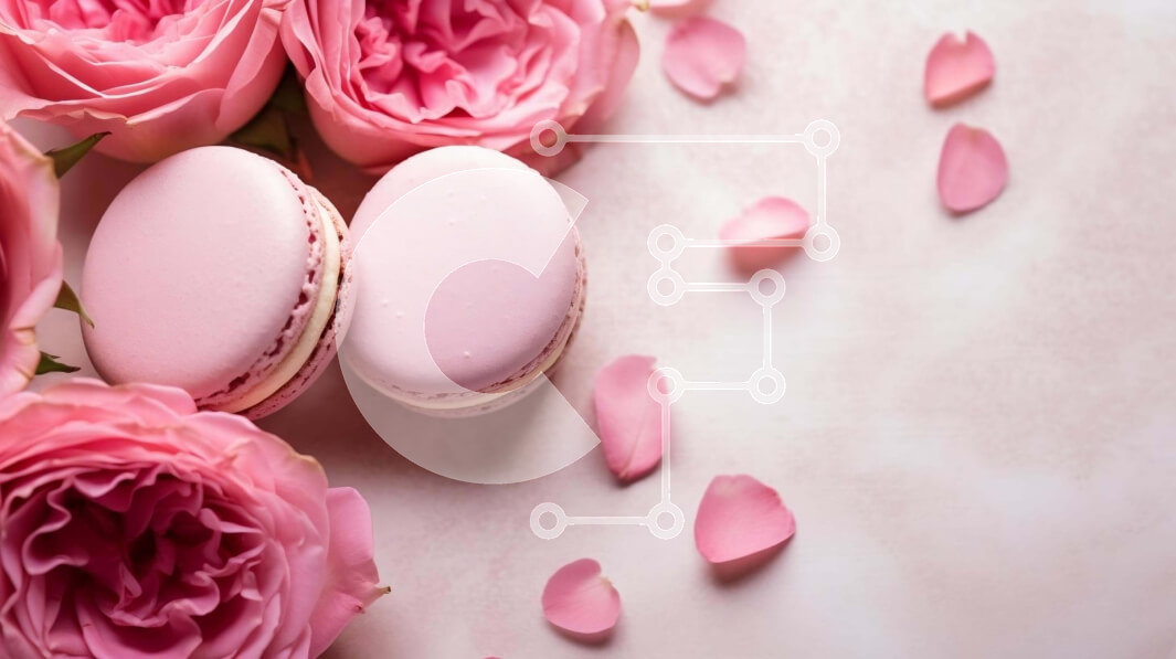 Σετ των 2 Intra Συλλεκτικό Ξύλινο Παζλ Plywood  4mm - Ροζ αμυγδαλωτά και τριαντάφυλλα σε λευκό φόντο Σε Ξύλινο Κουτί - Διαστάσεις: 10x10 cm – 25 κομμάτια