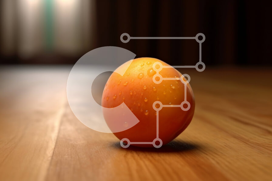 Σετ των 2 Intra Συλλεκτικό Ξύλινο Παζλ Plywood  4mm - Νόστιμο ώριμο μάνγκο σε ξύλινο τραπέζι με παράθυρο και κουρτίνες Σε Ξύλινο Κουτί - Διαστάσεις: 10x10 cm – 25 κομμάτια