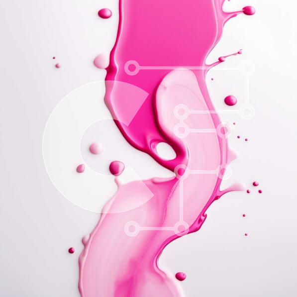 Intra Συλλεκτικό Ξύλινο Παζλ Plywood  4mm - Ζωντανό ροζ υγρό που εκτοξεύεται σε καθαρή λευκή επιφάνεια Σε Ξύλινο Κουτί - Διαστάσεις Puzzle: 10x10 cm – 25 κομμάτια