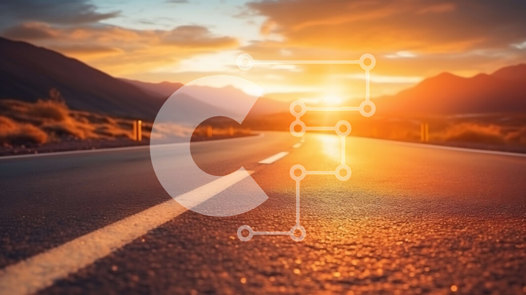 Intra Συλλεκτικό Ξύλινο Παζλ Plywood  4mm - Όμορφη εικόνα ενός έρημου δρόμου στα βουνά στο ηλιοβασίλεμα Σε Ξύλινο Κουτί - Διαστάσεις: 10x10 cm – 25 κομμάτια