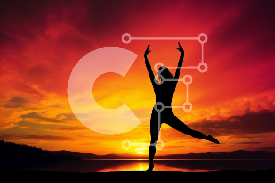 Intra Συλλεκτικό Ξύλινο Παζλ Plywood  4mm - Όμορφη εικόνα μιας γυναίκας σε στάση γιόγκα στο ηλιοβασίλεμα Σε Ξύλινο Κουτί - Διαστάσεις Puzzle: 10x10 cm – 25 κομμάτια