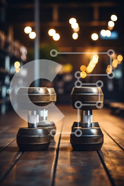 Intra Συλλεκτικό Ξύλινο Παζλ Plywood  4mm - Εξοπλισμός γυμναστικής - αλτήρες στο πάτωμα γυμναστηρίου Σε Ξύλινο Κουτί - Διαστάσεις Puzzle: 10x10 cm – 25 κομμάτια