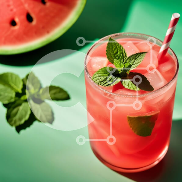 Σετ των 2 Intra Συλλεκτικό Ξύλινο Παζλ Plywood  4mm - Λαχταριστή Συνταγή Μαργαρίτας Καρπούζι - Τέλειο καλοκαιρινό ρόφημα Σε Ξύλινο Κουτί - Διαστάσεις: 10x10 cm – 25 κομμάτια