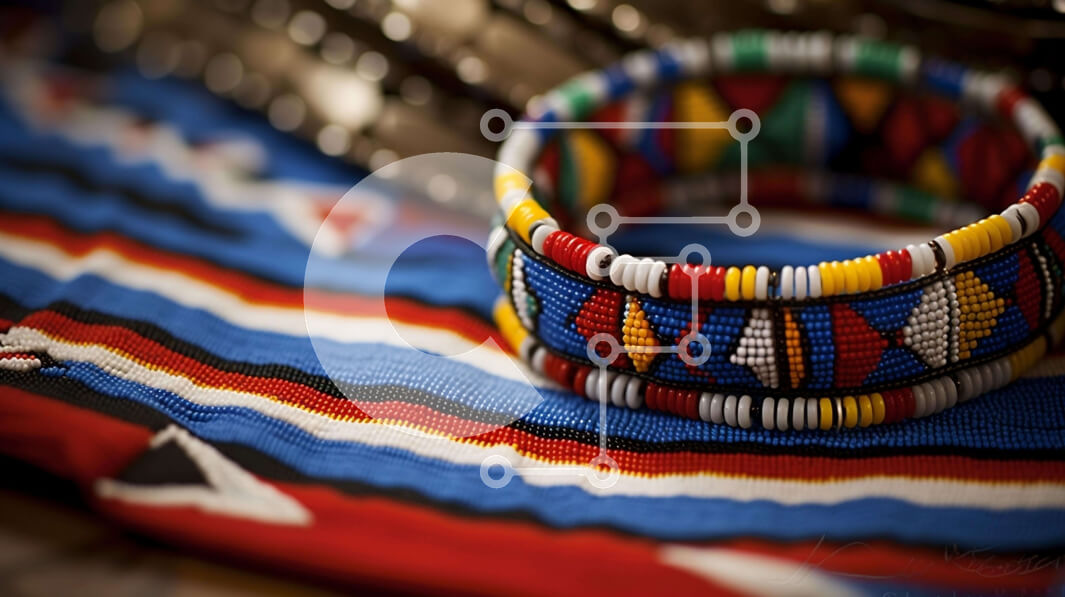 Σετ των 2 Intra Συλλεκτικό Ξύλινο Παζλ Plywood  4mm - Πολύχρωμο χειροποίητο βραχιόλι σε ύφασμα αφρικανικής έμπνευσης Σε Ξύλινο Κουτί - Διαστάσεις: 10x10 cm – 25 κομμάτια