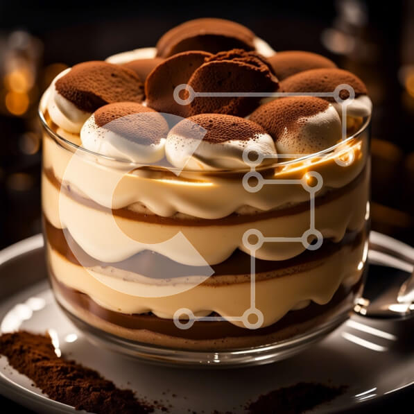 Σετ των 2 Intra Συλλεκτικό Ξύλινο Παζλ Plywood  4mm - Αφεθείτε σε ένα παρακμιακό επιδόρπιο πουτίγκας με στρώσεις με γεύσεις σοκολάτας και βανίλιας Σε Ξύλινο Κουτί - Διαστάσεις: 10x10 cm – 25 κομμάτια