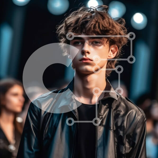 Σετ των 2 Intra Συλλεκτικό Ξύλινο Παζλ Plywood  4mm - Μοντέλο με μαύρο δερμάτινο μπουφάν και γυαλιά ηλίου Σε Ξύλινο Κουτί - Διαστάσεις: 10x10 cm – 25 κομμάτια