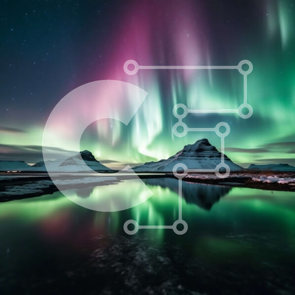 Intra Συλλεκτικό Ξύλινο Παζλ Plywood  4mm - Εκπληκτικό Βόρειο Σέλας πάνω από χιονισμένα βουνά και ακίνητο νερό Σε Ξύλινο Κουτί - Διαστάσεις: 10x10 cm – 25 κομμάτια