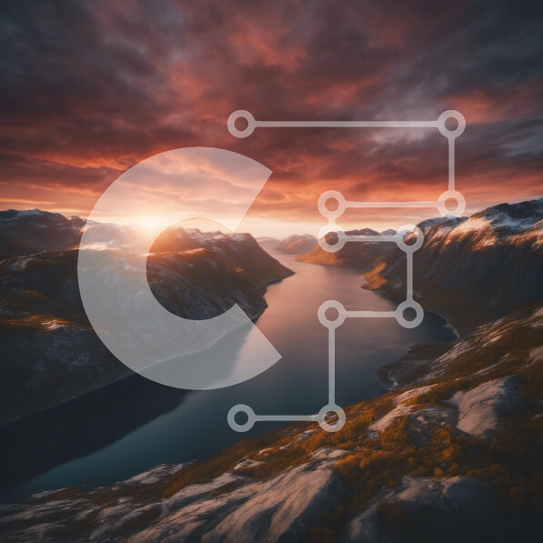 Intra Συλλεκτικό Ξύλινο Παζλ Plywood  4mm - Όμορφο ορεινό τοπίο με χιονισμένα βουνά και λίμνη Σε Ξύλινο Κουτί - Διαστάσεις: 10x10 cm – 25 κομμάτια