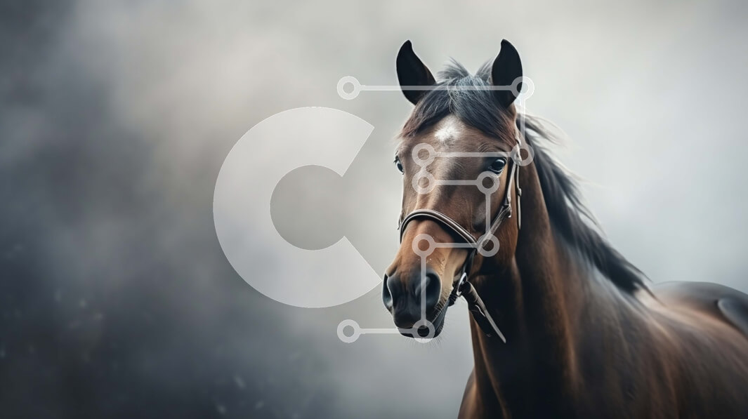 Intra Συλλεκτικό Ξύλινο Παζλ Plywood  4mm - Καφέ άλογο που βλέπει μακριά Σε Ξύλινο Κουτί - Διαστάσεις: 10x10 cm – 25 κομμάτια