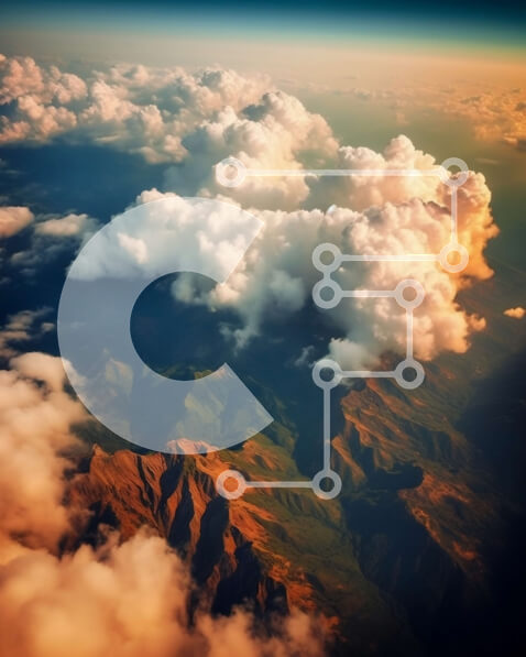 Intra Συλλεκτικό Ξύλινο Παζλ Plywood  4mm - Εκπληκτική εναέρια θέα της οροσειράς με τα σύννεφα Σε Ξύλινο Κουτί - Διαστάσεις Puzzle: 10x10 cm – 25 κομμάτια