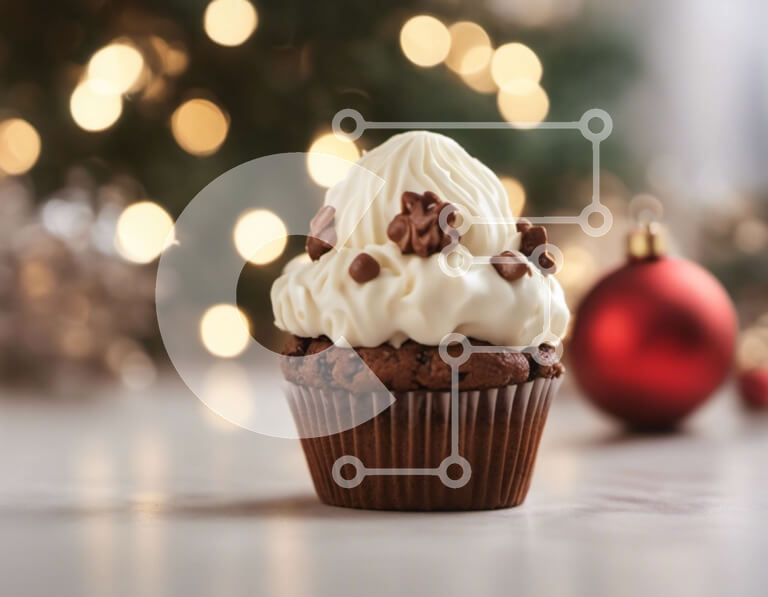 Σετ των 2 Intra Συλλεκτικό Ξύλινο Παζλ Plywood  4mm - Λαχταριστό Cupcake με παγωτό και πασπάλισμα Σε Ξύλινο Κουτί - Διαστάσεις: 10x10 cm – 25 κομμάτια