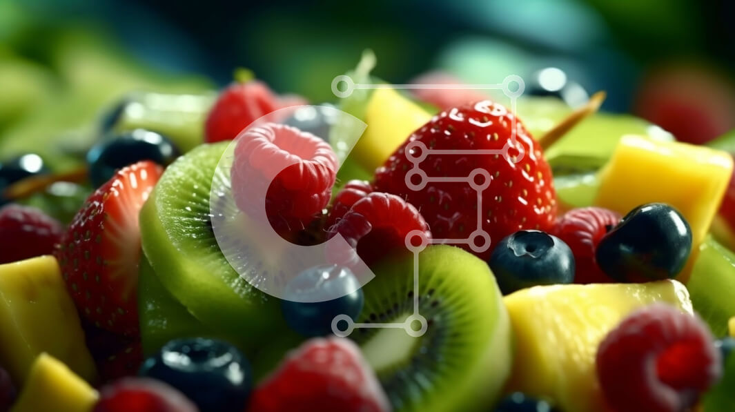 Σετ των 2 Intra Συλλεκτικό Ξύλινο Παζλ Plywood  4mm - Νόστιμη φρουτοσαλάτα με έκρηξη χρώματος Σε Ξύλινο Κουτί - Διαστάσεις: 10x10 cm – 25 κομμάτια