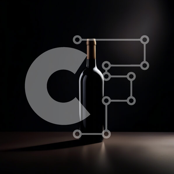 Σετ των 2 Intra Συλλεκτικό Ξύλινο Παζλ Plywood  4mm - Κομψή εικόνα ενός μπουκαλιού κόκκινου κρασιού σε ένα αμυδρά φωτισμένο περιβάλλον Σε Ξύλινο Κουτί - Διαστάσεις: 10x10 cm – 25 κομμάτια