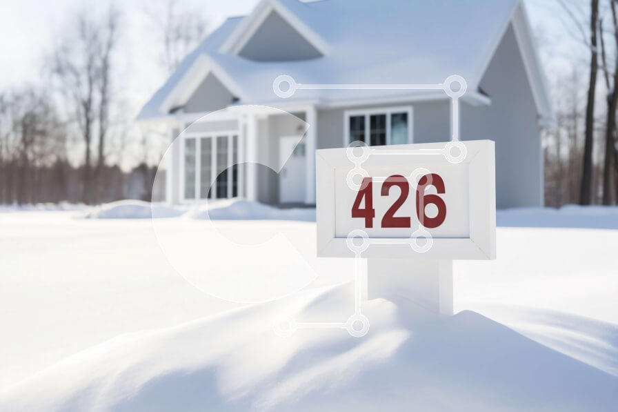 Intra Συλλεκτικό Ξύλινο Παζλ Plywood  4mm - Χιονισμένο Σπίτι με Νούμερο 426 Σε Ξύλινο Κουτί - Διαστάσεις Puzzle: 10x10 cm – 25 κομμάτια