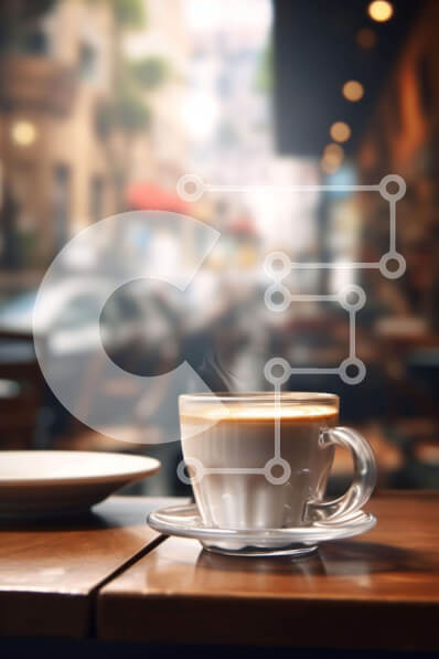 Σετ των 2 Intra Συλλεκτικό Ξύλινο Παζλ Plywood  4mm - Φλιτζάνι καφέ, πιατάκι και πιάτο σε υπαίθριο τραπέζι Σε Ξύλινο Κουτί - Διαστάσεις: 10x10 cm – 25 κομμάτια