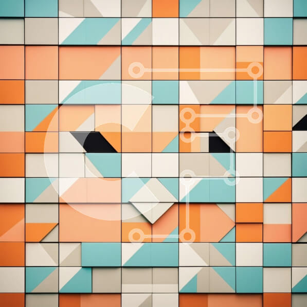 Intra Συλλεκτικό Ξύλινο Παζλ Plywood  4mm - Όμορφο γκρο πλαν ενός πολύχρωμου μωσαϊκού τοίχου Σε Ξύλινο Κουτί - Διαστάσεις Puzzle: 10x10 cm – 25 κομμάτια