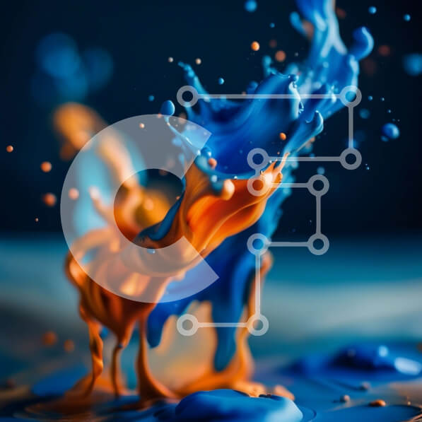 Intra Συλλεκτικό Ξύλινο Παζλ Plywood  4mm - Ζωντανή και εντυπωσιακή βαφή χρώματος σε μπλε και πορτοκαλί Σε Ξύλινο Κουτί - Διαστάσεις Puzzle: 10x10 cm – 25 κομμάτια