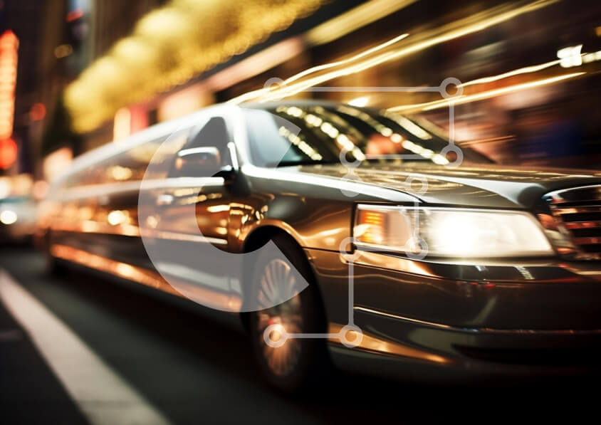 Intra Συλλεκτικό Ξύλινο Παζλ Plywood  4mm - Νυχτερινή οδήγηση σε ασημί λιμουζίνα Σε Ξύλινο Κουτί - Διαστάσεις Puzzle: 10x10 cm – 25 κομμάτια