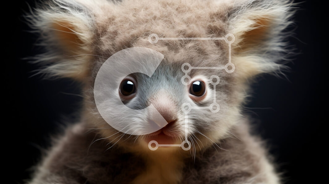 Σετ των 2 Intra Συλλεκτικό Ξύλινο Παζλ Plywood  4mm - Κοντινό πλάνο του προσώπου μιας αρκούδας κοάλα Σε Ξύλινο Κουτί - Διαστάσεις: 10x10 cm – 25 κομμάτια