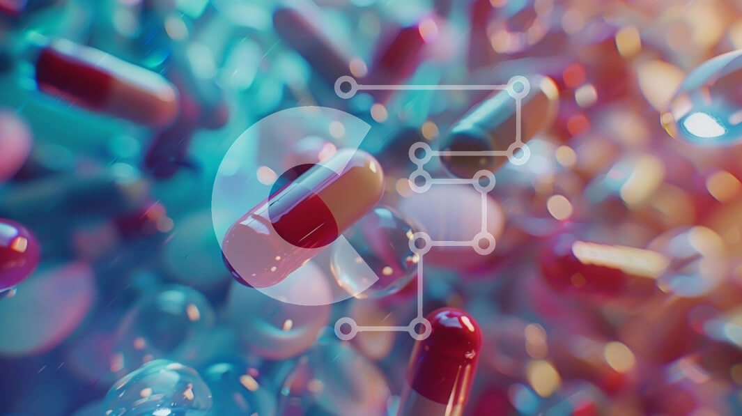 Intra Συλλεκτικό Ξύλινο Παζλ Plywood  4mm - Πολύχρωμα χάπια και κάψουλες που επιπλέουν στον αέρα Σε Ξύλινο Κουτί - Διαστάσεις Puzzle: 10x10 cm – 25 κομμάτια