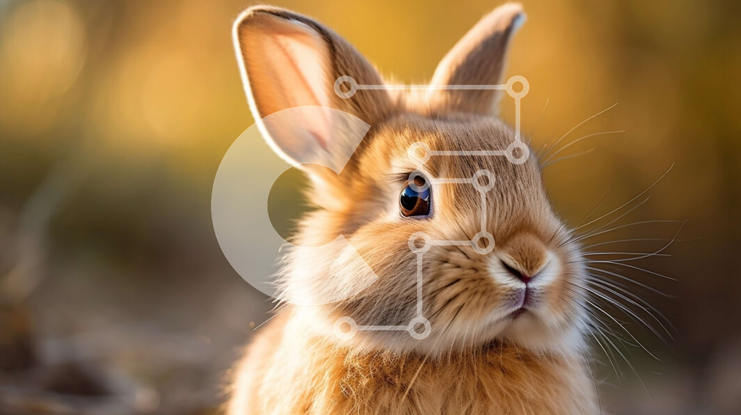 Intra Συλλεκτικό Ξύλινο Παζλ Plywood  4mm - Αξιολάτρευτη εικόνα ενός κουνελιού σε ένα όμορφο ηλιοβασίλεμα Σε Ξύλινο Κουτί - Διαστάσεις: 10x10 cm – 25 κομμάτια