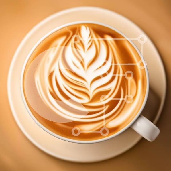 Σετ των 2 Intra Συλλεκτικό Ξύλινο Παζλ Plywood  4mm - Λευκό φλιτζάνι καφέ με όμορφο σχέδιο φύλλων Σε Ξύλινο Κουτί - Διαστάσεις: 10x10 cm – 25 κομμάτια