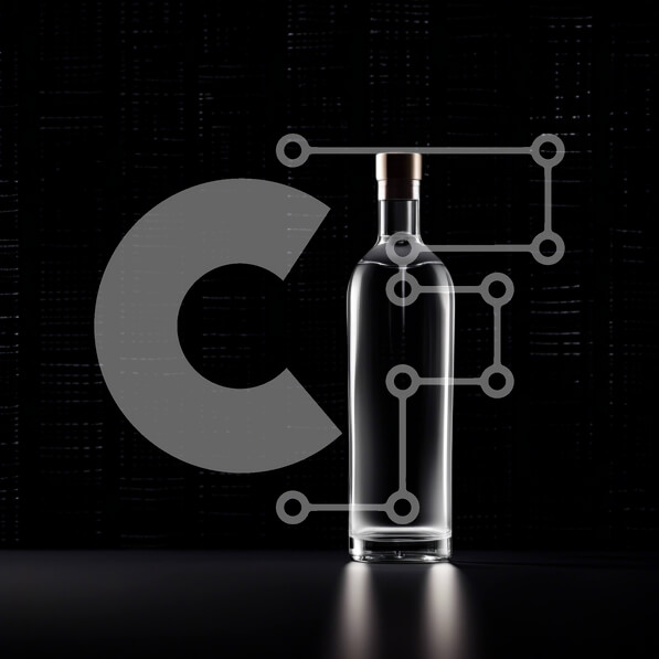 Intra Συλλεκτικό Ξύλινο Παζλ Plywood  4mm - Άδειο γυάλινο μπουκάλι με ξύλινο καπάκι Σε Ξύλινο Κουτί - Διαστάσεις: 10x10 cm – 25 κομμάτια