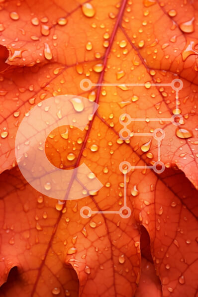 Σετ των 2 Intra Συλλεκτικό Ξύλινο Παζλ Plywood  4mm - Όμορφη εικόνα ενός φύλλου πορτοκαλιού με σταγονίδια νερού Σε Ξύλινο Κουτί - Διαστάσεις: 10x10 cm – 25 κομμάτια