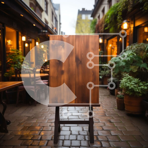 Intra Συλλεκτικό Ξύλινο Παζλ Plywood  4mm - Vintage πινακίδα Cafe du Monde στον τοίχο του κτιρίου Σε Ξύλινο Κουτί - Διαστάσεις Puzzle: 10x10 cm – 25 κομμάτια