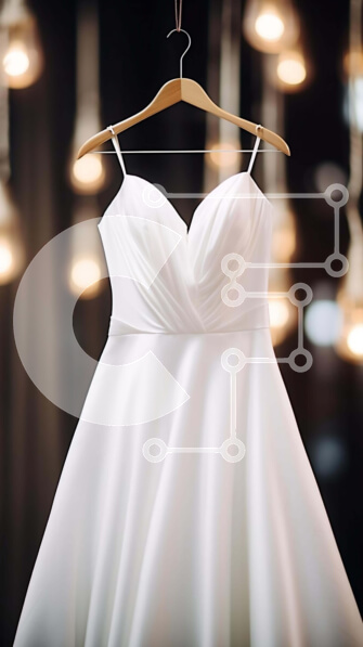 Intra Συλλεκτικό Ξύλινο Παζλ Plywood  4mm - Λευκό νυφικό κρεμασμένο στην κρεμάστρα με φωτάκια Σε Ξύλινο Κουτί - Διαστάσεις Puzzle: 10x10 cm – 25 κομμάτια