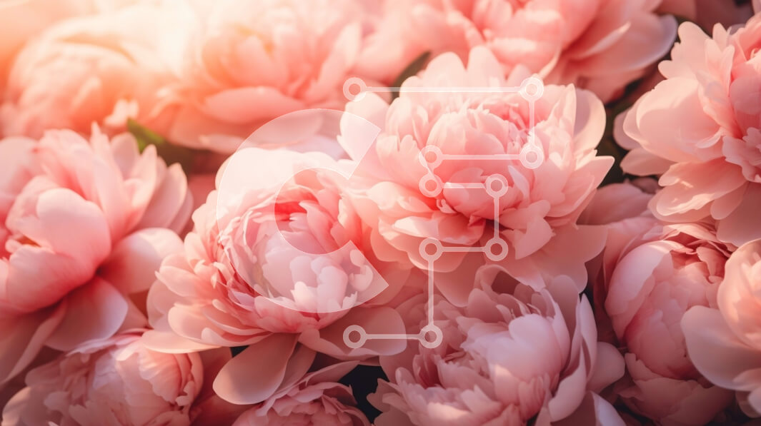 Intra Συλλεκτικό Ξύλινο Παζλ Plywood  4mm - Ανθισμένο ροζ λουλούδι μπουκέτο στο φως του ήλιου Σε Ξύλινο Κουτί - Διαστάσεις: 10x10 cm – 25 κομμάτια